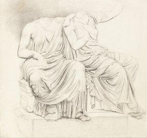 Studio di due statue classiche senza testa da James Ward